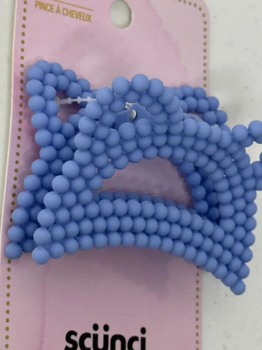 Scunci Blue Bubble Claw Hair Clip Large Matte Beaded New